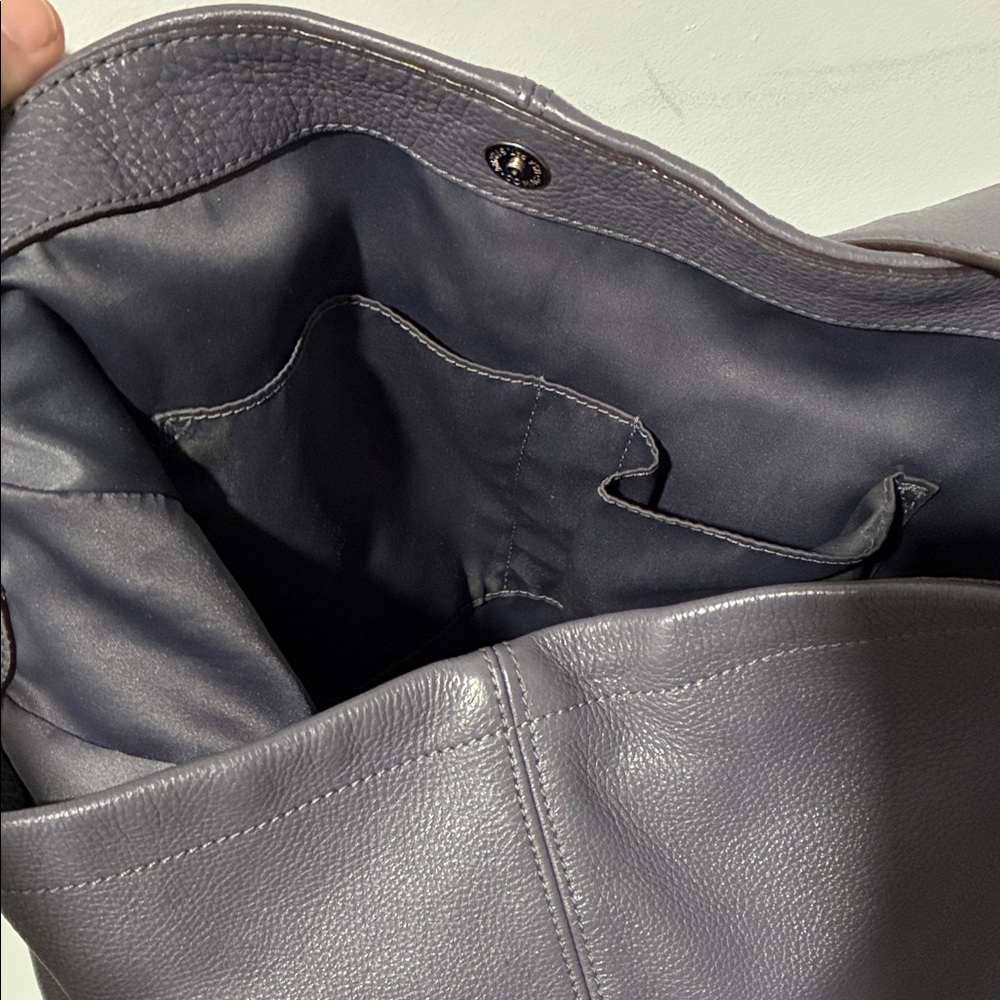 COACH Steel Blue Leather Bag Tote - Picture 6 of 8